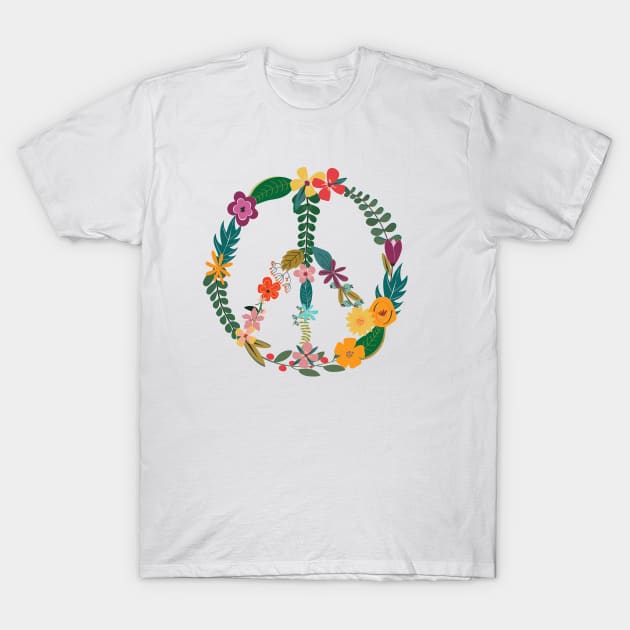 Floral Peace Sign T-Shirt by TheNativeState